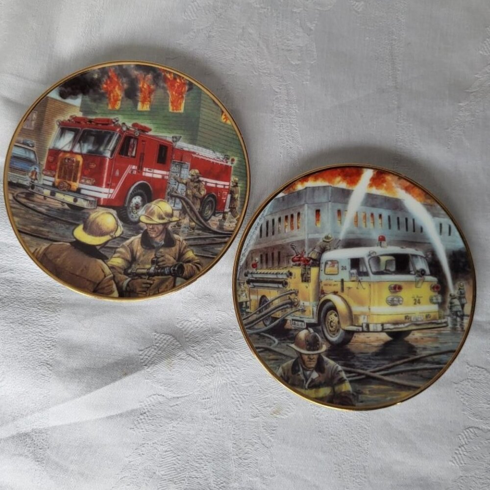 Firefighter collector plates - Robert Banks